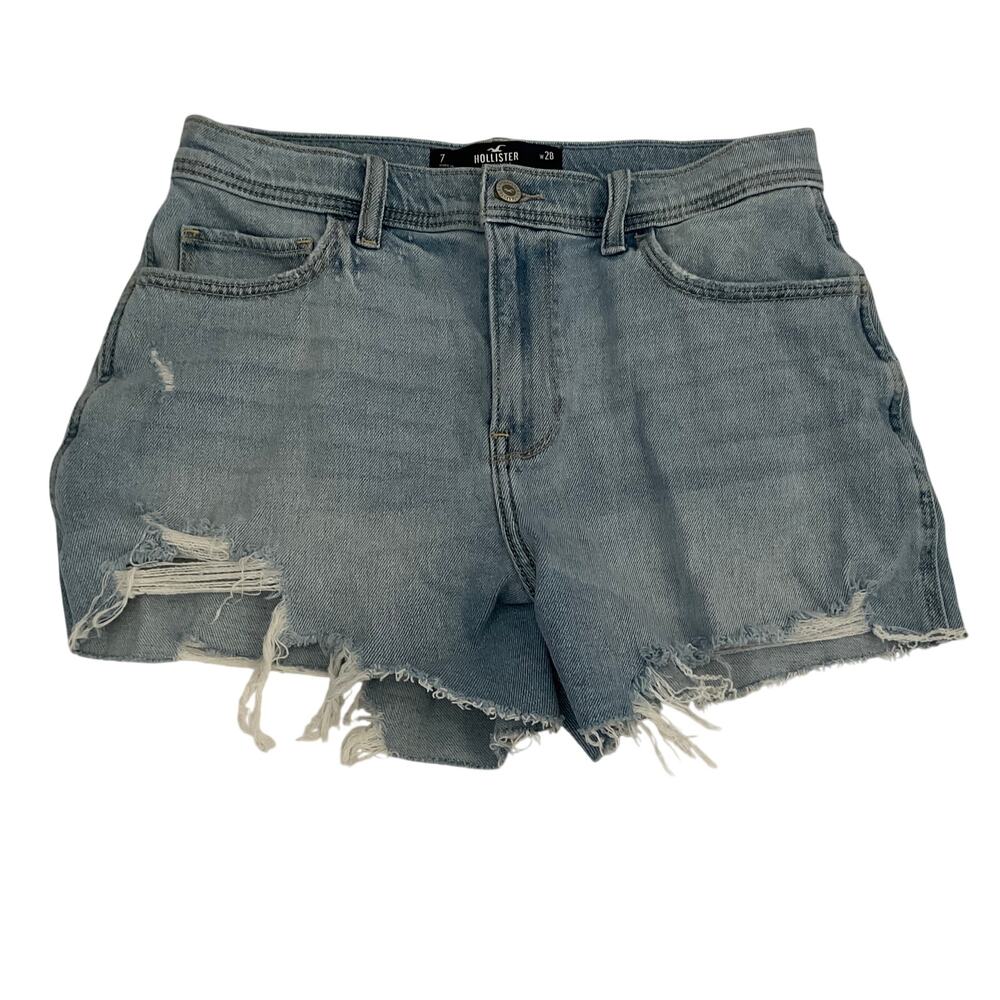 Hollister Denim High Rise Vintage‎ 4” Shorts with Distressing - Size 28